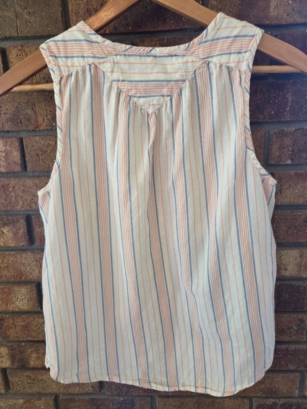 Lucky Brand Button Down Sleeveless Cotton Top Size S - Picture 2 of 8